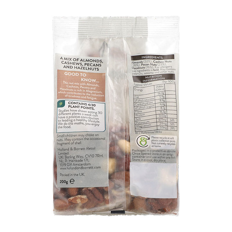 Holland & Barrett Natural Nut Mix 200g, UK version