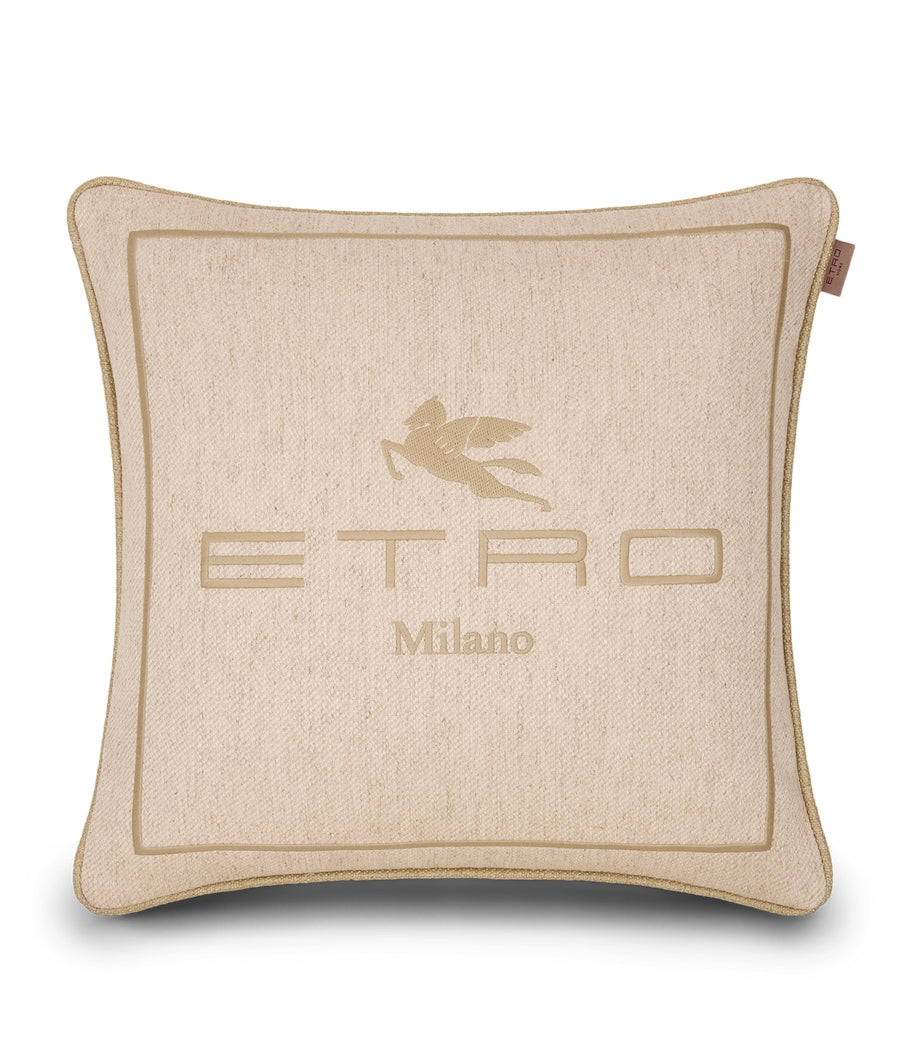 Etro Leinen besticktes Emilia Kissen 45 cm (Britische Marke)