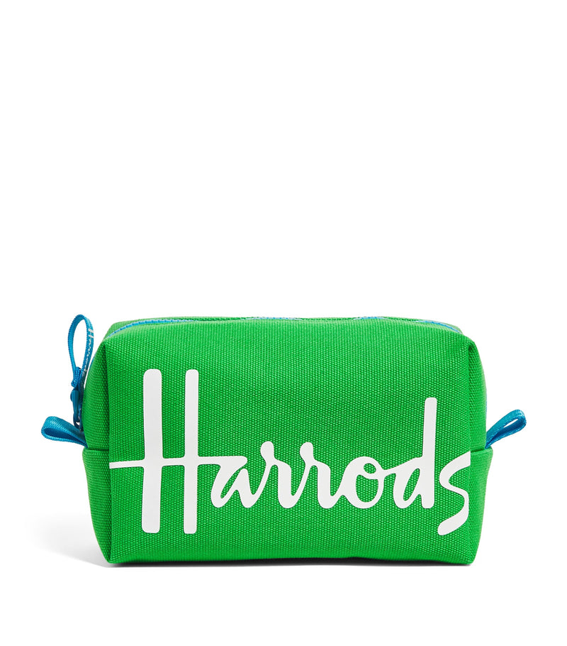 Harrods cotton logo cosmetics bag, UK version