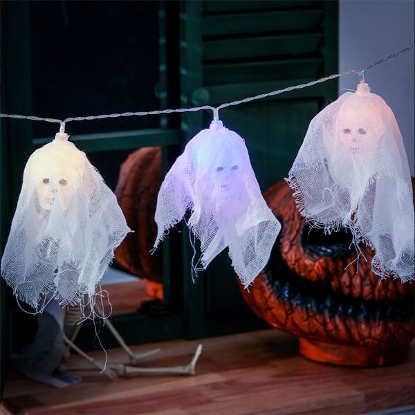 Livingandhome Halloween skull string light 3m 20 LED, UK version