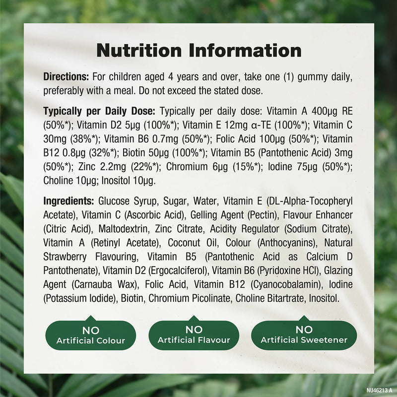 Nature's Truth multivitamin gummies strawberry flavour 60 count - British product