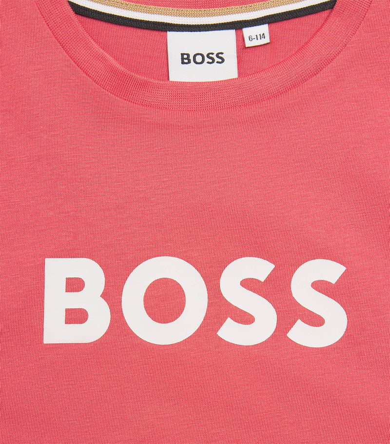 BOSS children's cotton logo T-shirt in sizes 4-16 years - British product