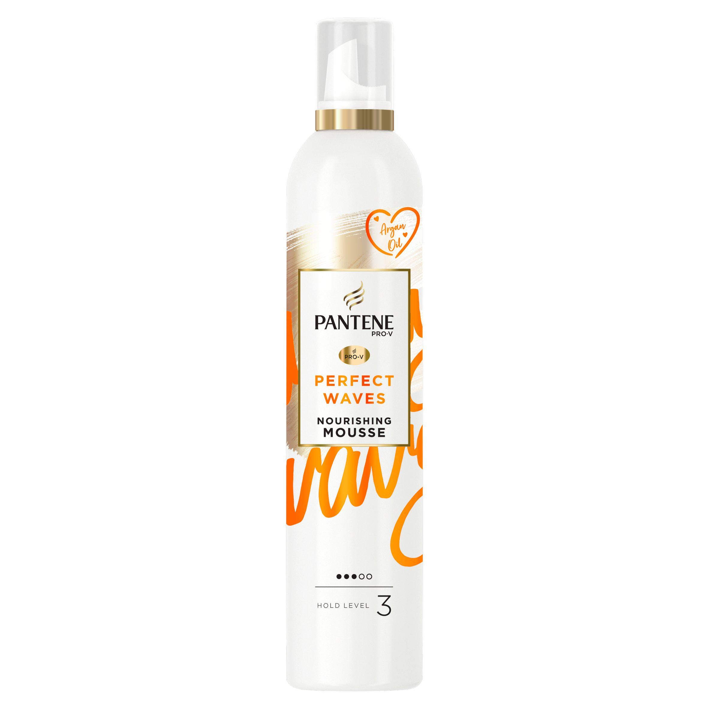 Pantene Pro-V Perfect Waves Nourishing & Heat Protection Hair Mousse with Argan Oil 200ml GOODS Sainsburys   