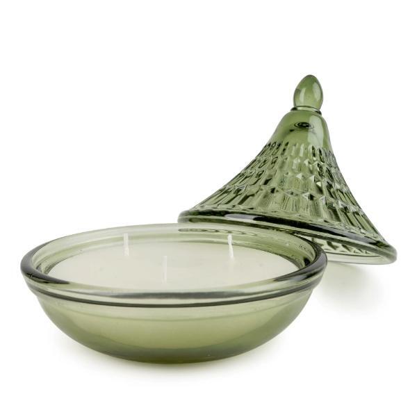 Candlelight Sage Bukhara tagine glass candle 13cm, UK version