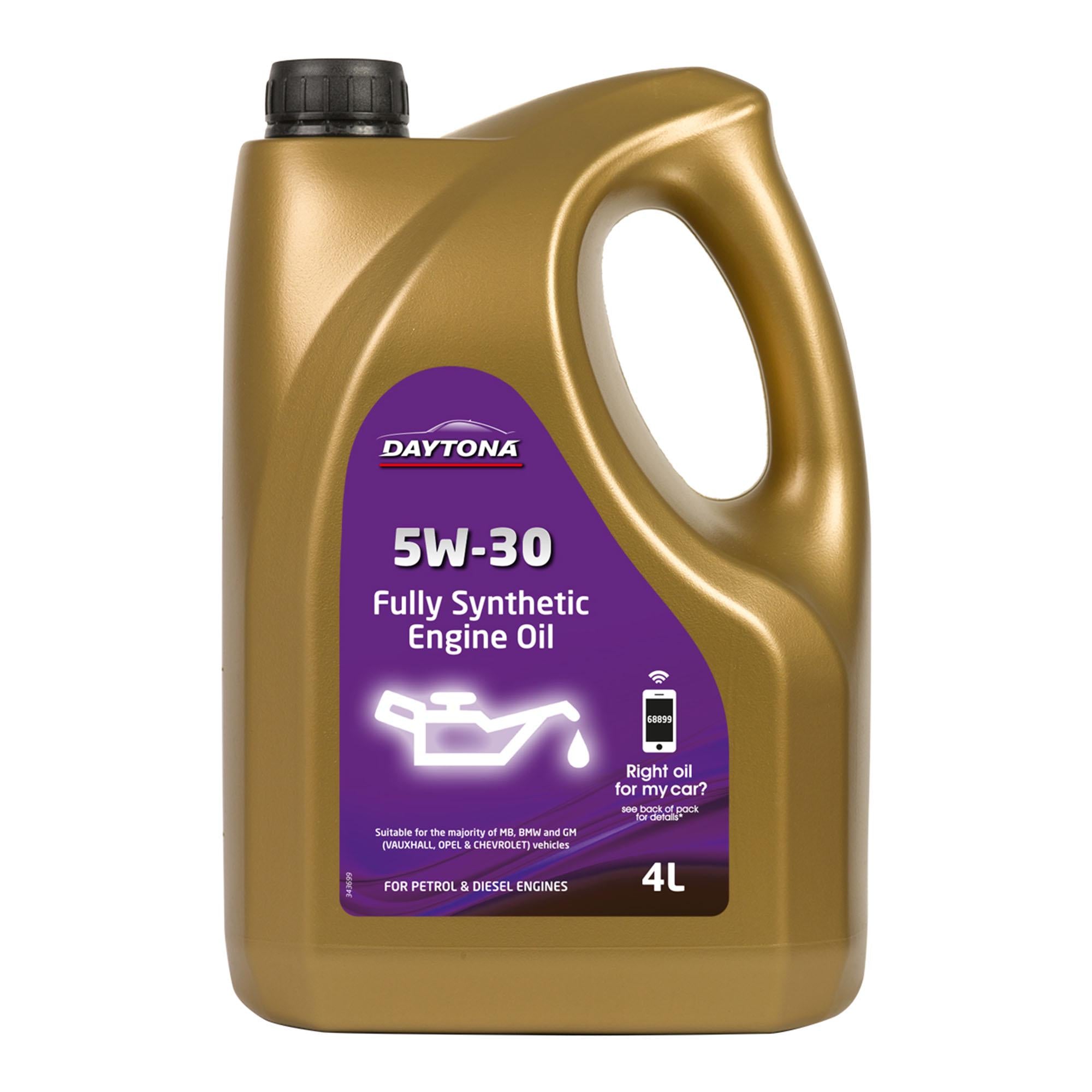 Daytona 5W30 Fully/Syn Bmw 4Ltr GOODS Sainsburys   