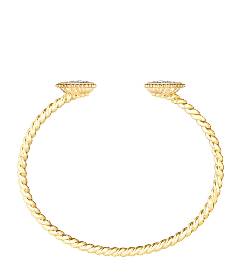 Boucheron Serpent Bohème bracelet yellow gold diamond bangle, imported from the UK