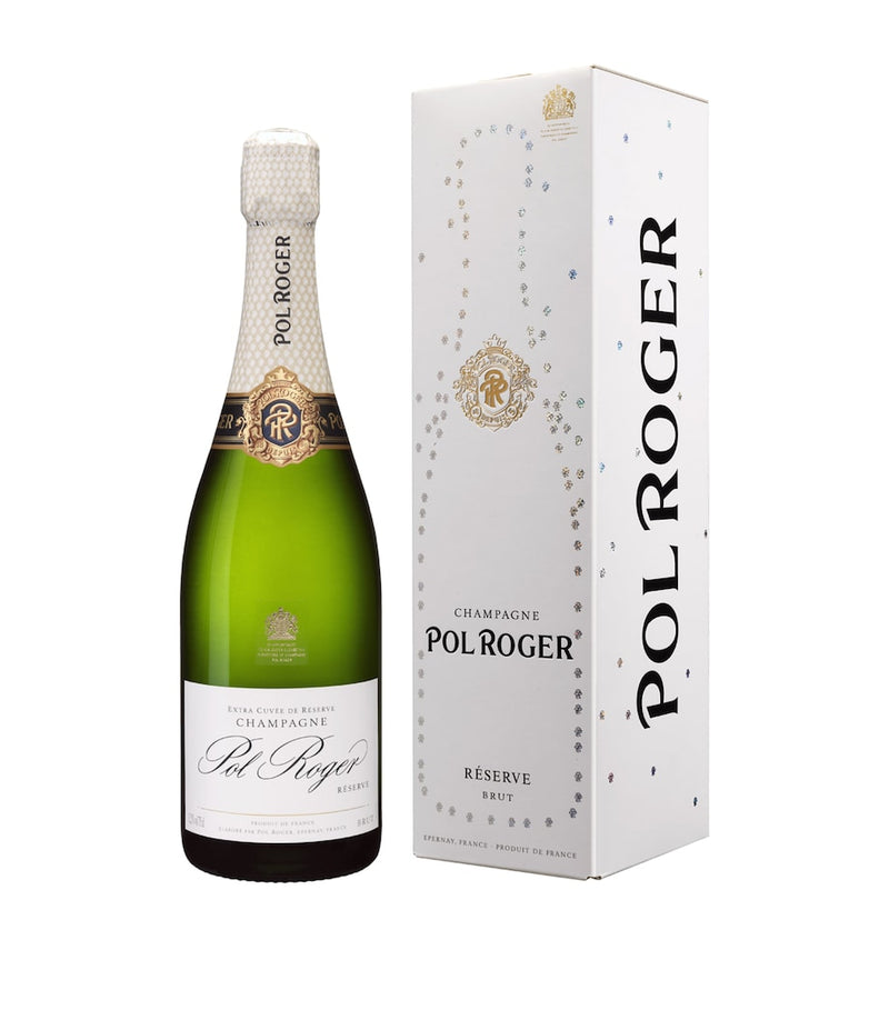 Pol Roger Brut Reserve Non-Vintage Champagne 75cl, imported from the UK