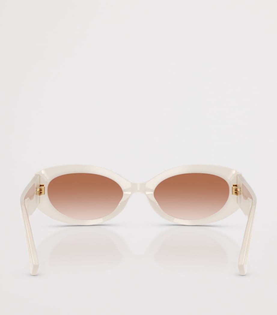 Dolce&Gabbana oval sunglasses in opaline finish, imported from the UK