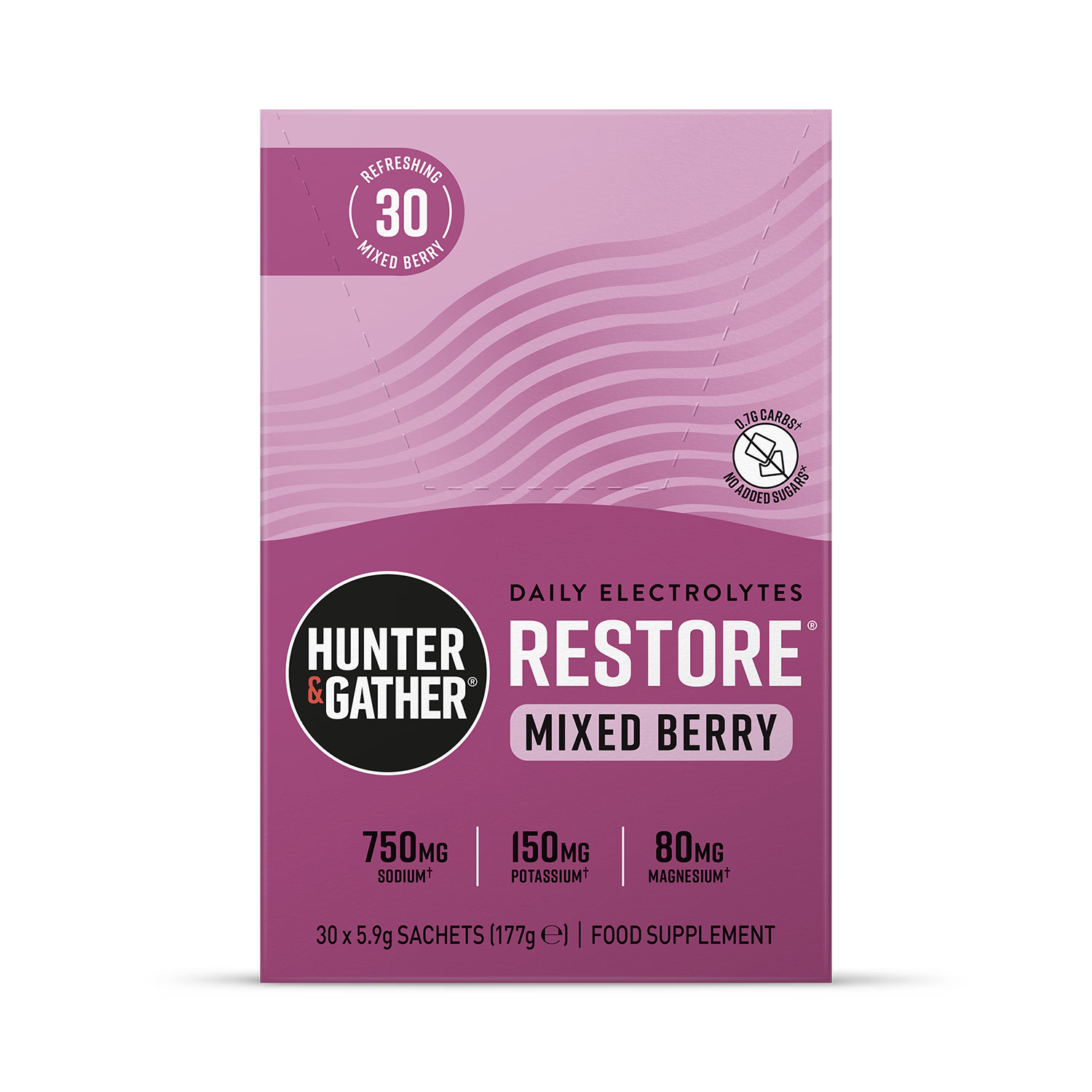 Hunter & Gather electrolyte powder Mixed Berry 30 sachets, UK version
