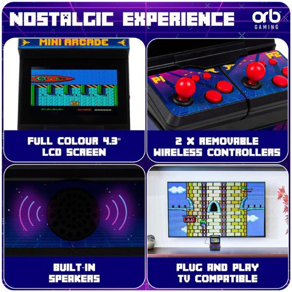 Thumbs Up Orb Mini Arcade Machine 300 games, UK version