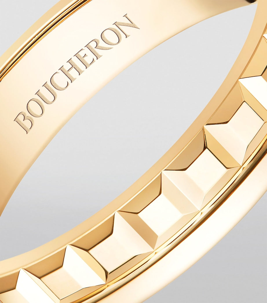 Boucheron Quatre wedding band in 18kt yellow gold, imported from the UK