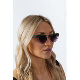 SVNX cat-eye sunglasses pink green - British product