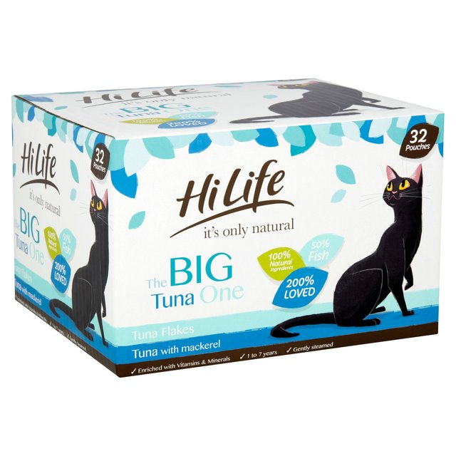 HiLife It's only Natural The Big Tuna One in Jelly   32 x 70g GOODS M&S   