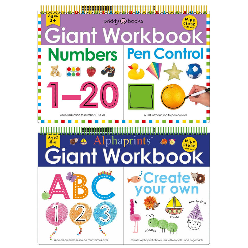 Roger Priddy giant spiral wipe-clean workbook - British product