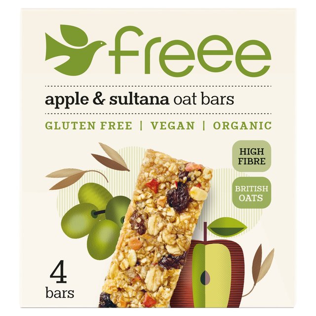 Freee Organic Gluten Free Apple & Sultana Oat Bars   4 x 35g GOODS M&S   