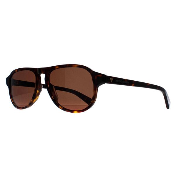 Bottega Veneta BV1292S Havana Brown unisex sunglasses, imported from the UK