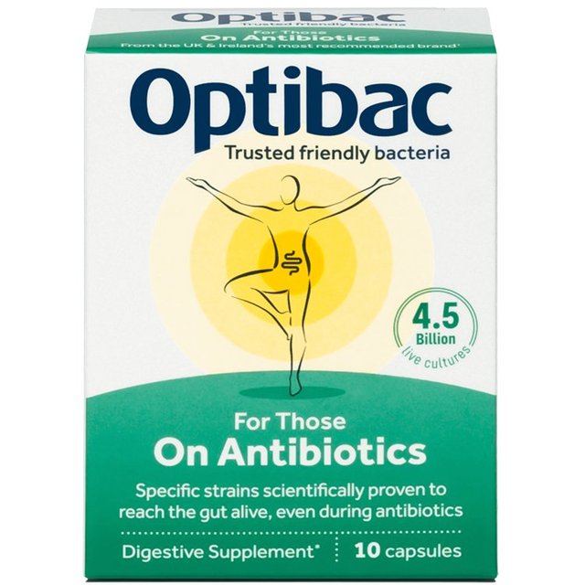 Optibac Probiotics For Those On Antibiotics 10 Capsules   10 per pack GOODS M&S   