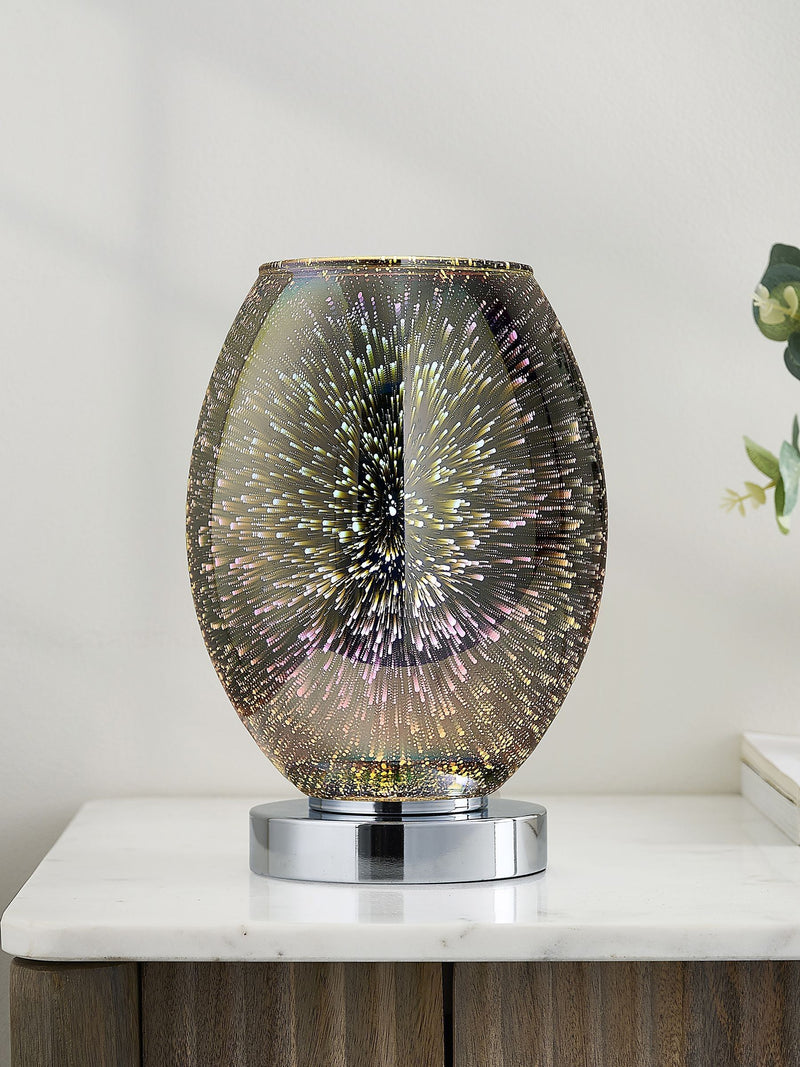 Gallery Home Sarah Touch Table Lamp holographic glass 24cm - British product