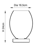 Gallery Home Sarah Touch Table Lamp holographic glass 24cm - British product