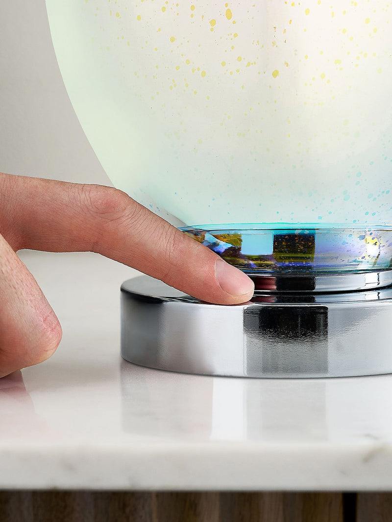 Gallery Home Sarah Touch Table Lamp holographic glass 24cm - British product