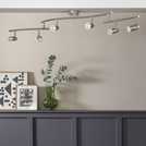 Argos Home Norton 6 light folding ceiling bar in chrome - British product