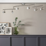 Argos Home Norton 6 light folding ceiling bar in chrome - British product