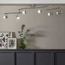 Argos Home Norton 6 light folding ceiling bar in chrome - British product