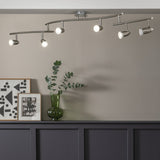 Argos Home Norton 6 light folding ceiling bar in chrome - British product