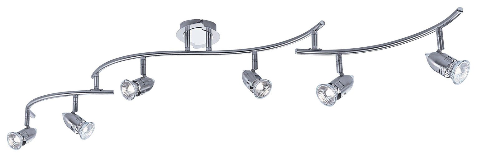 Argos Home Norton 6 light folding ceiling bar in chrome - British product