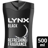 Lynx Black Body Wash Shower Gel   500ml GOODS M&S   