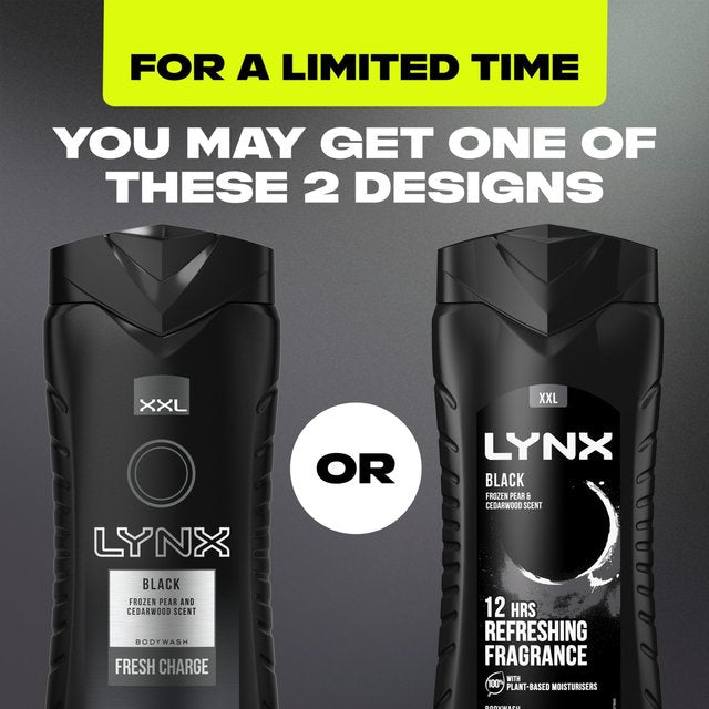 Lynx Black Body Wash Shower Gel   500ml GOODS M&S   