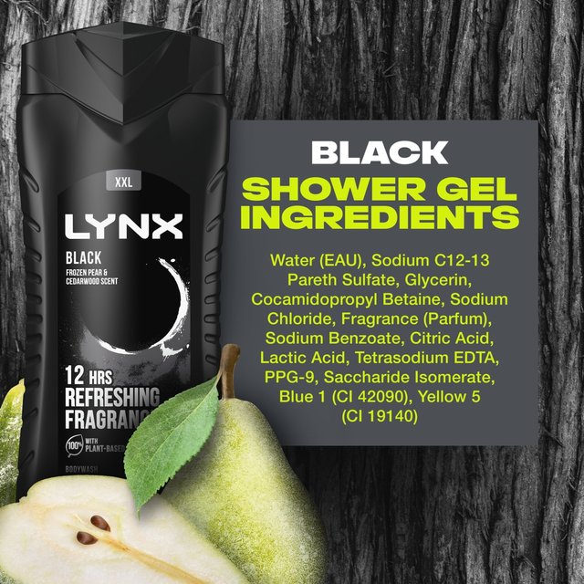 Lynx Black Body Wash Shower Gel   500ml GOODS M&S   