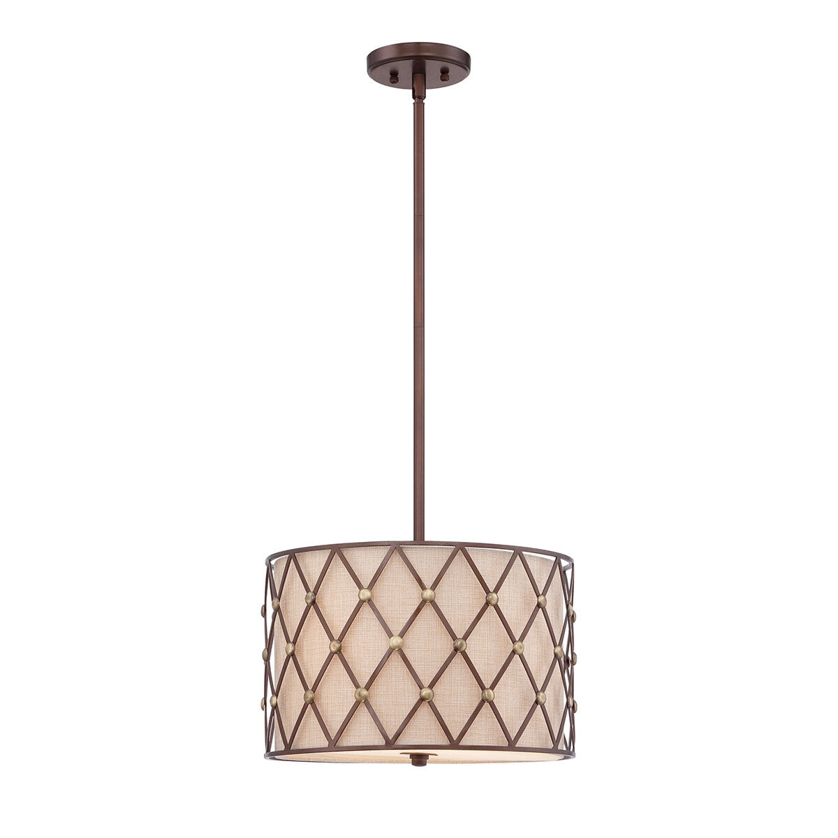 Quoizel Brown Lattice 3 Light Medium Pendant GOODS Costco UK