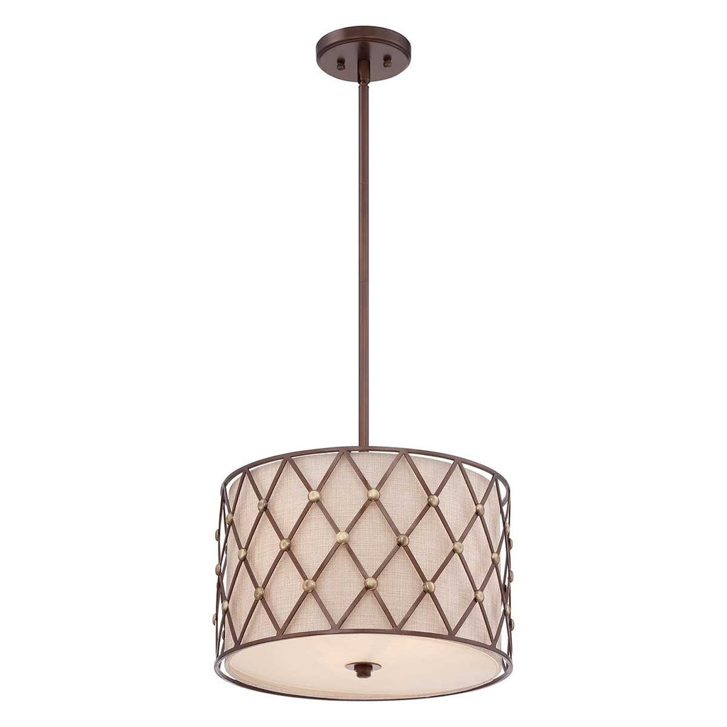 Quoizel Brown Lattice 3 Light Medium Pendant