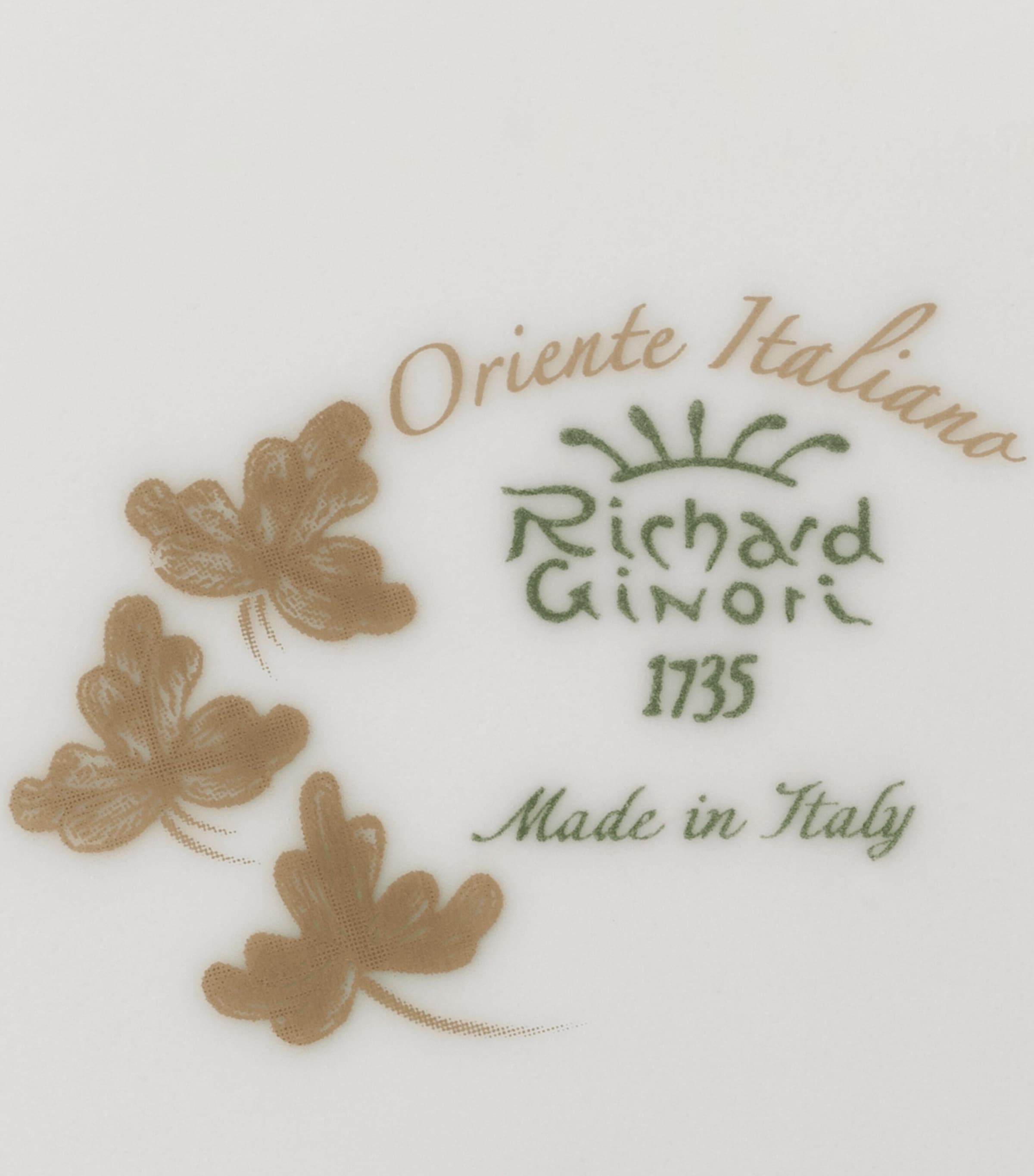Ginori porcelain change tray with hand-painted gold florals, UK version