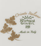 Ginori porcelain change tray with hand-painted gold florals, UK version