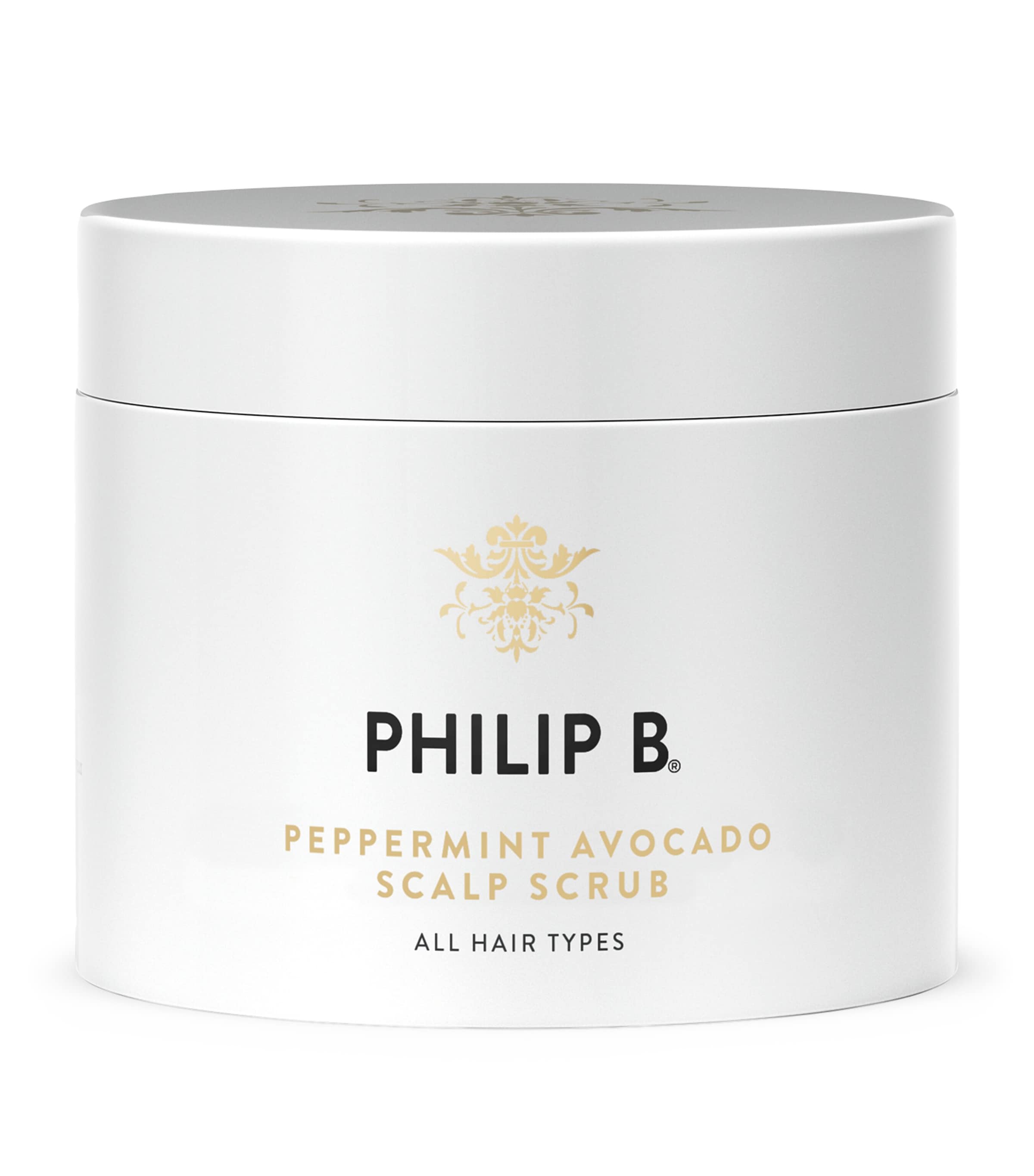 Philip B Peppermint Avocado Scalp Scrub 236ml, imported from the UK
