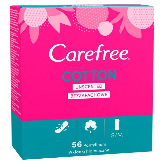 Carefree Cotton Breathable Pantyliners   56 per pack