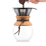 Bodum Pour Over Coffee Maker, 1L with Permanent Filter