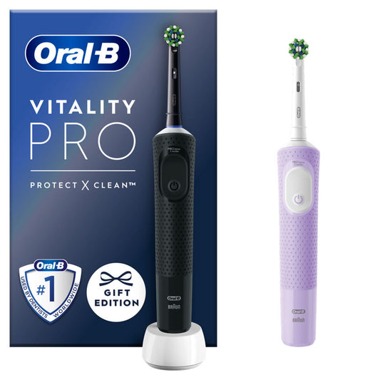 Oral-B Vitality Pro Black & Purple Electric Toothbrushes GOODS ASDA   