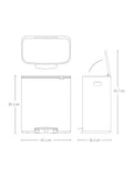 Brabantia Platinum Bo pedal bin 60L - British product