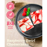 Kirsty's vegan raspberry swirl cheesecake 2 x 90g, imported from the UK