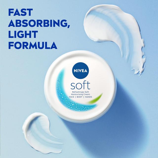 NIVEA Soft Moisturiser Cream for Face Hands & Body   200ml GOODS M&S   