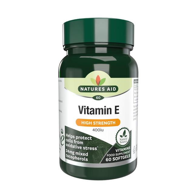 Natures Aid Vitamin E Supplement Soft Gels 400iu    60 per pack