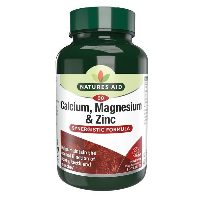 Natures Aid Calcium Magnesium & Zinc Supplement Tablets   90 per pack