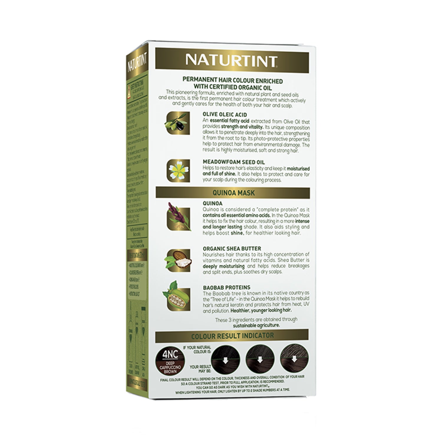 Naturtint Permanent Hair Colour Gel 4NC Deep Cappucino Brown, UK version