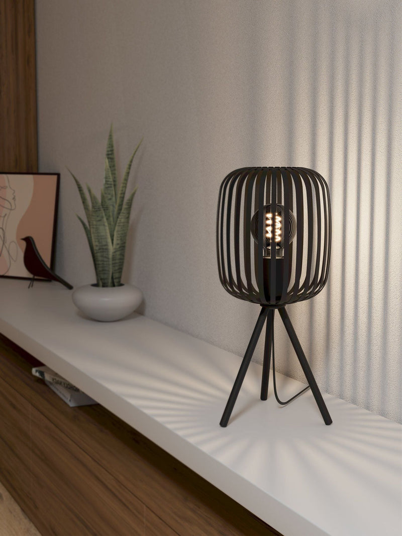 Eglo Black Romazzina modern table lamp, imported from the UK