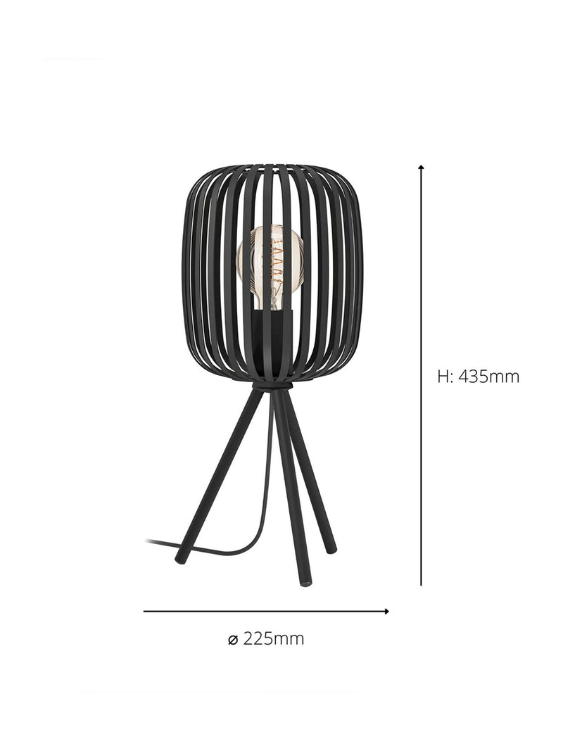 Eglo Black Romazzina modern table lamp, imported from the UK
