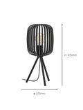 Eglo Black Romazzina modern table lamp, imported from the UK