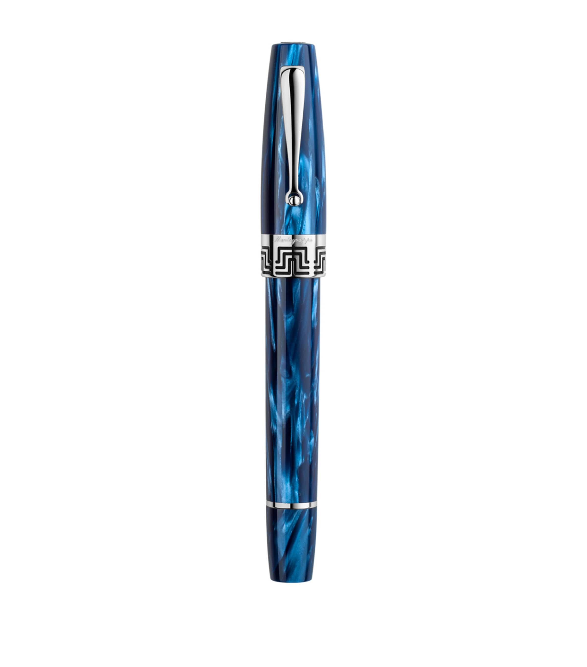 Montegrappa sterling silver-trim rollerball pen, 14cm height, imported from the UK